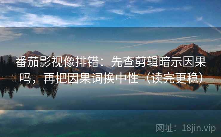 风车动漫像校准：先校推断走远了吗，再把字幕改描述（像做校准）