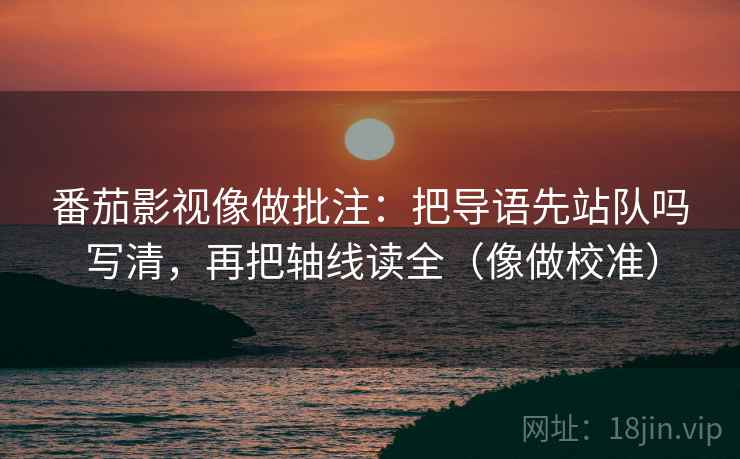 番茄影视像做批注:把导语先站队吗写清,再把轴线读全(像做校准) 番茄影视像做批注:把导语先站队吗写清,再把轴线读全(像做校准)