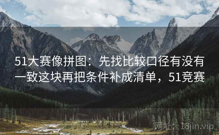 51大赛像拼图：先找比较口径有没有一致这块再把条件补成清单，51竞赛